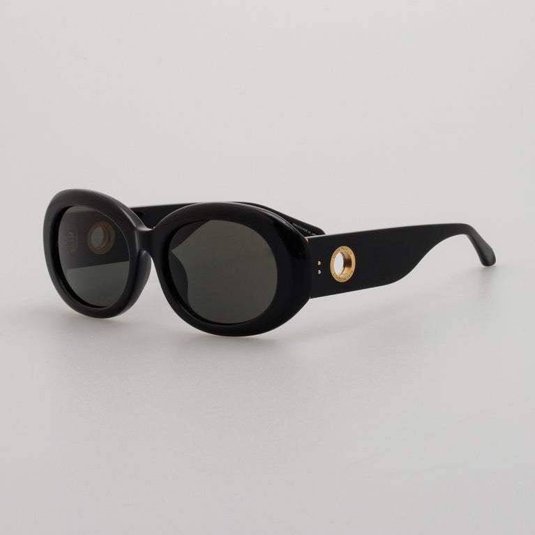 Linda Farrow Lina Sunglasses in Black C1 55