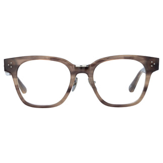 Linda Farrow Sanchez Optical D-Frame in Gray Horn (Asian Fit) AC 52