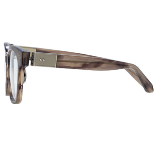 Linda Farrow Sanchez Optical D-Frame in Gray Horn (Asian Fit) AC 52