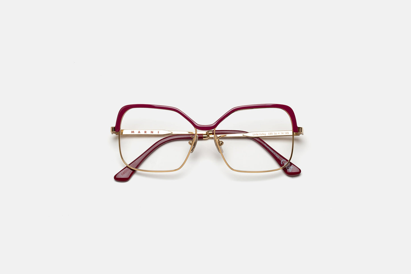Marni Unila Valley Optical Burgundy Gold E8S 56