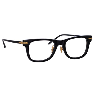 Linda Farrow Men's Portico Optical D-Frame in Black (Asian Fit) 51