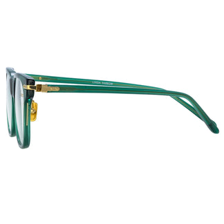 Linda Farrow Cove Optical D-Frame in Bottle Green (Asian Fit) 53