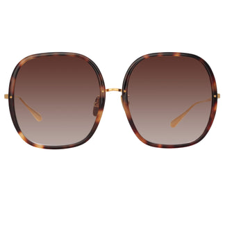 Linda Farrow Celia Oversized Sunglasses in Tortoiseshell C2 60
