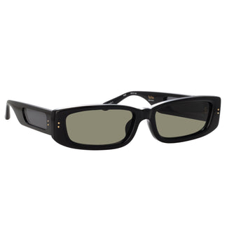 Linda Farrow Talita Rectangular Sunglasses in Black C1 59
