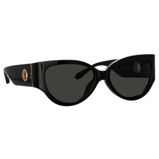 Linda Farrow Connie Cat Eye Sunglasses in Black C1 57