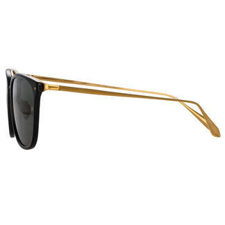 Linda Farrow Cassin D-Frame Sunglasses in Black C1 55