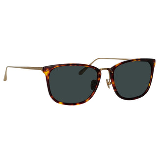 Linda Farrow Cassin D-Frame Sunglasses in Tortoiseshell C2 55