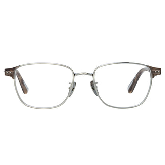 Linda Farrow Alvar Optical D-Frame in Gray Horn C3 53