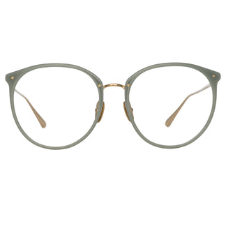 Linda Farrow Kings Oversized Optical Frame in Steel