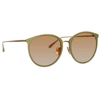 Linda Farrow Kings Oversized Sunglasses in Sage