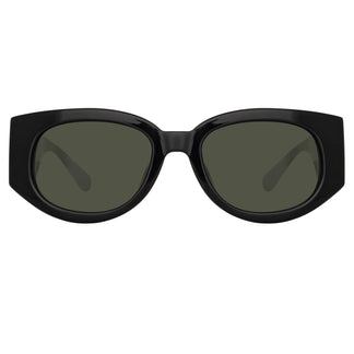 Linda Farrow The Debbie | D-Frame Sunglasses in Black (C1) C1 54