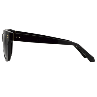 Linda Farrow The Max | D-Frame Sunglasses in Black Frame (C4) 52