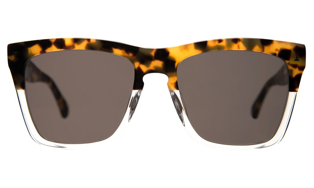 Illesteva Los Feliz Half-Half Tortoise-Grey 55