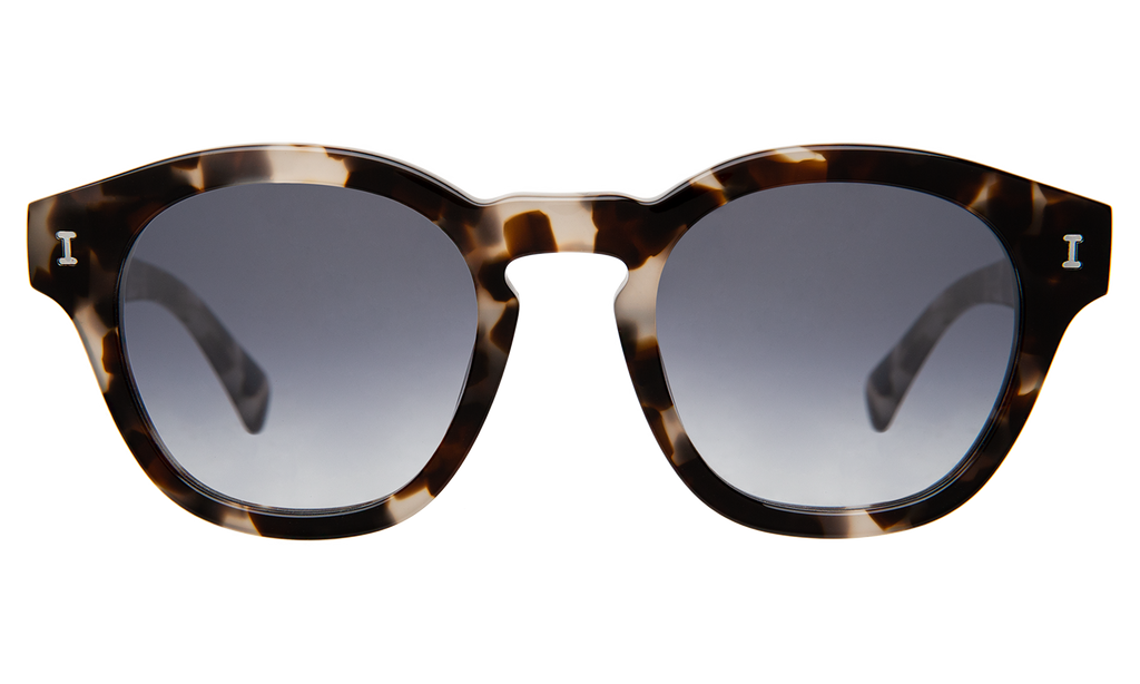 Illesteva Madison White Tortoise-Silver Mirror Gradient 48