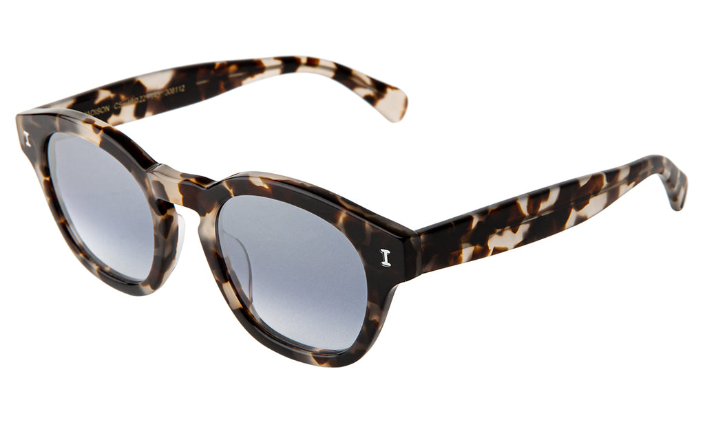 Illesteva Madison White Tortoise-Silver Mirror Gradient 48