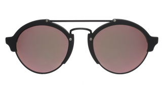 Illesteva Milan II Matte Black-Rose Mirror 54