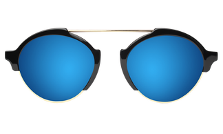 Illesteva Milan III Black-Blue Mirror 53/24/140