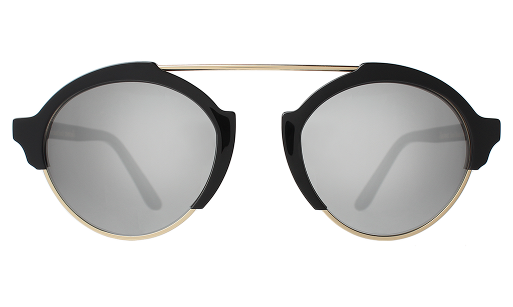 Illesteva Milan III Black-Silver Mirror 53/24/140