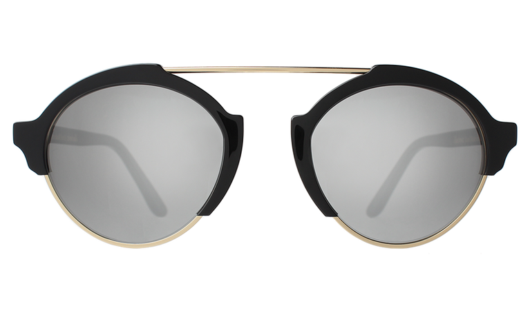 Illesteva Milan III Black-Silver Mirror 53/24/140