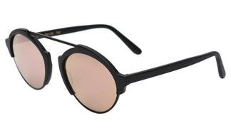 Illesteva Milan III Matte Black-Rose Mirror 53/24/140