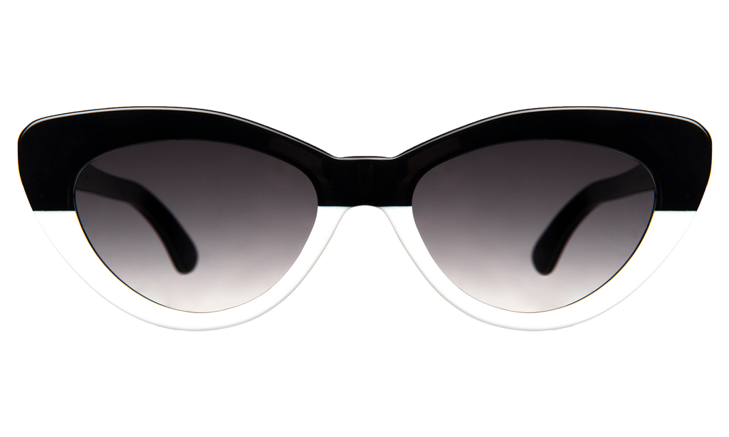 Illesteva Pamela H-H Black White-Grey Flat Gradient 53