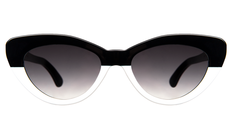 Illesteva Pamela HH Black White-Grey Flat Gradient 53