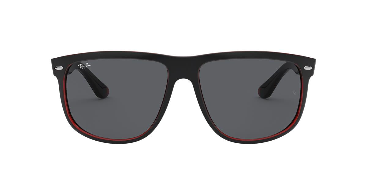Ray-Ban RB4147 BOYFRIEND - 617187 - Matte Black On Transparent Red - 60 mm