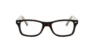 Ray-Ban RX5228 - 5057 - Dark Havana On Beige Texture - 53 mm