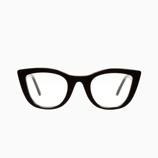 Valley Eyewear Ludwig Gloss Black Clear 49