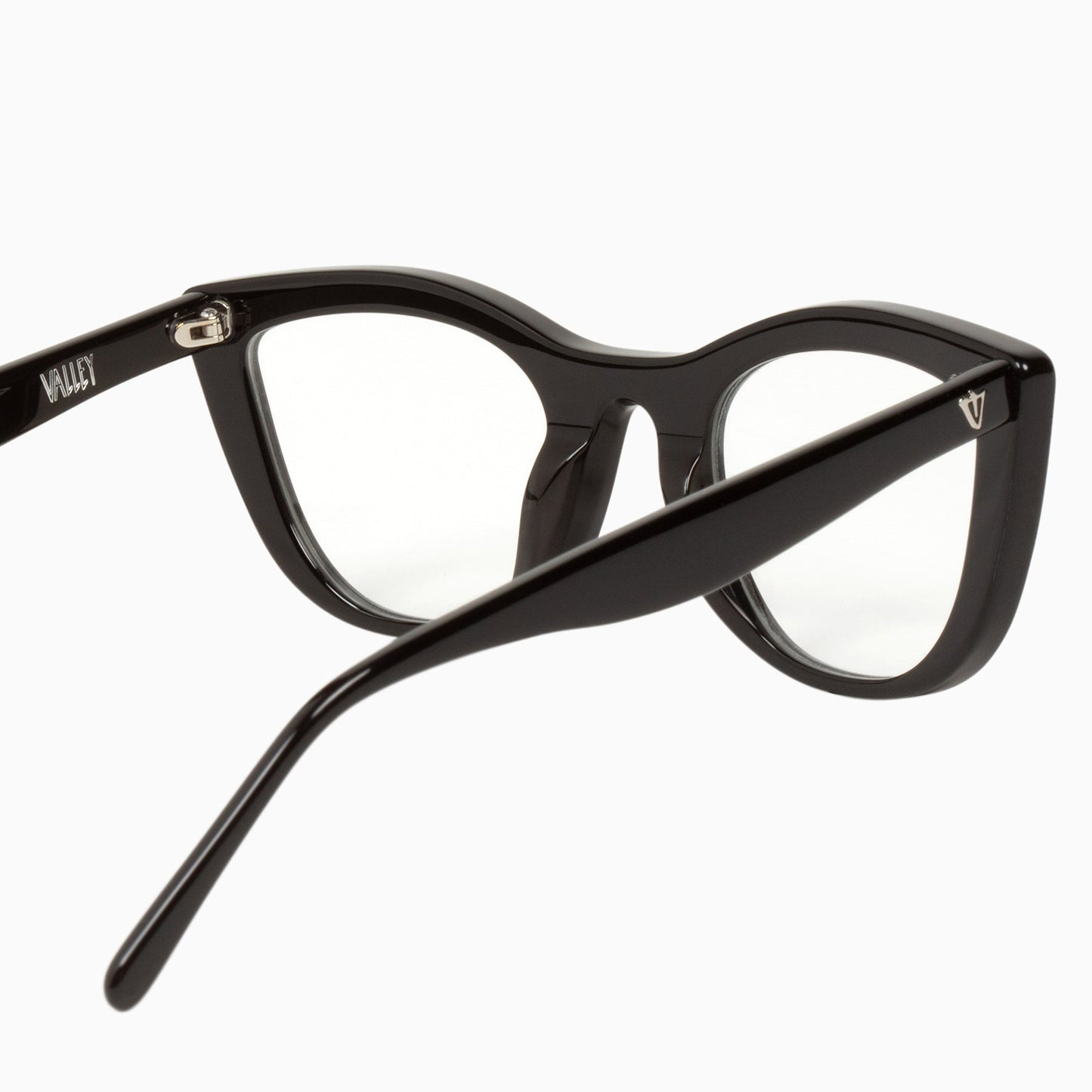 Valley Eyewear Ludwig Gloss Black Clear 49