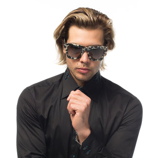 Valley Eyewear DB Black and White Tort Black Gradient Lens 53