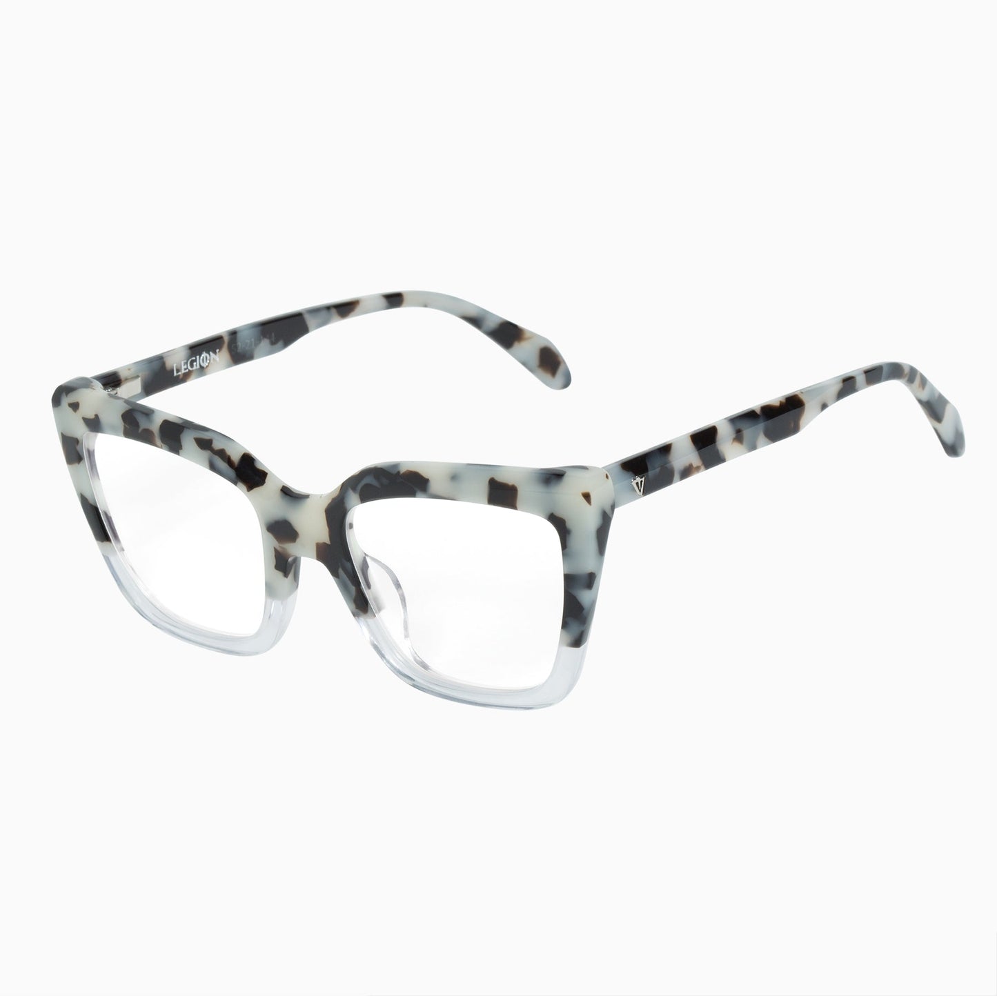 Valley Eyewear Legion Snow Leopard Tort to Clear/ Clear 51