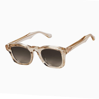 Valley Eyewear Solomon Champagne w. Rose Gold Metal Trim Brown Gradient Lens 49