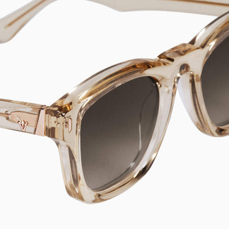 Valley Eyewear Solomon Champagne w. Rose Gold Metal Trim Brown Gradient Lens 49