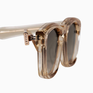 Valley Eyewear Solomon Champagne w. Rose Gold Metal Trim Brown Gradient Lens 49