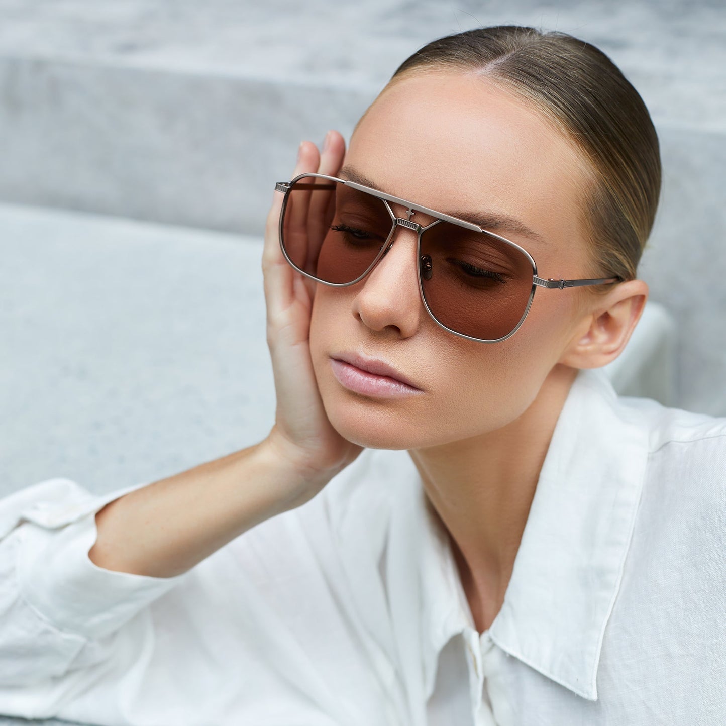 Valley Eyewear Capita Brushed Bronze Titanium Light Brown Lens 58