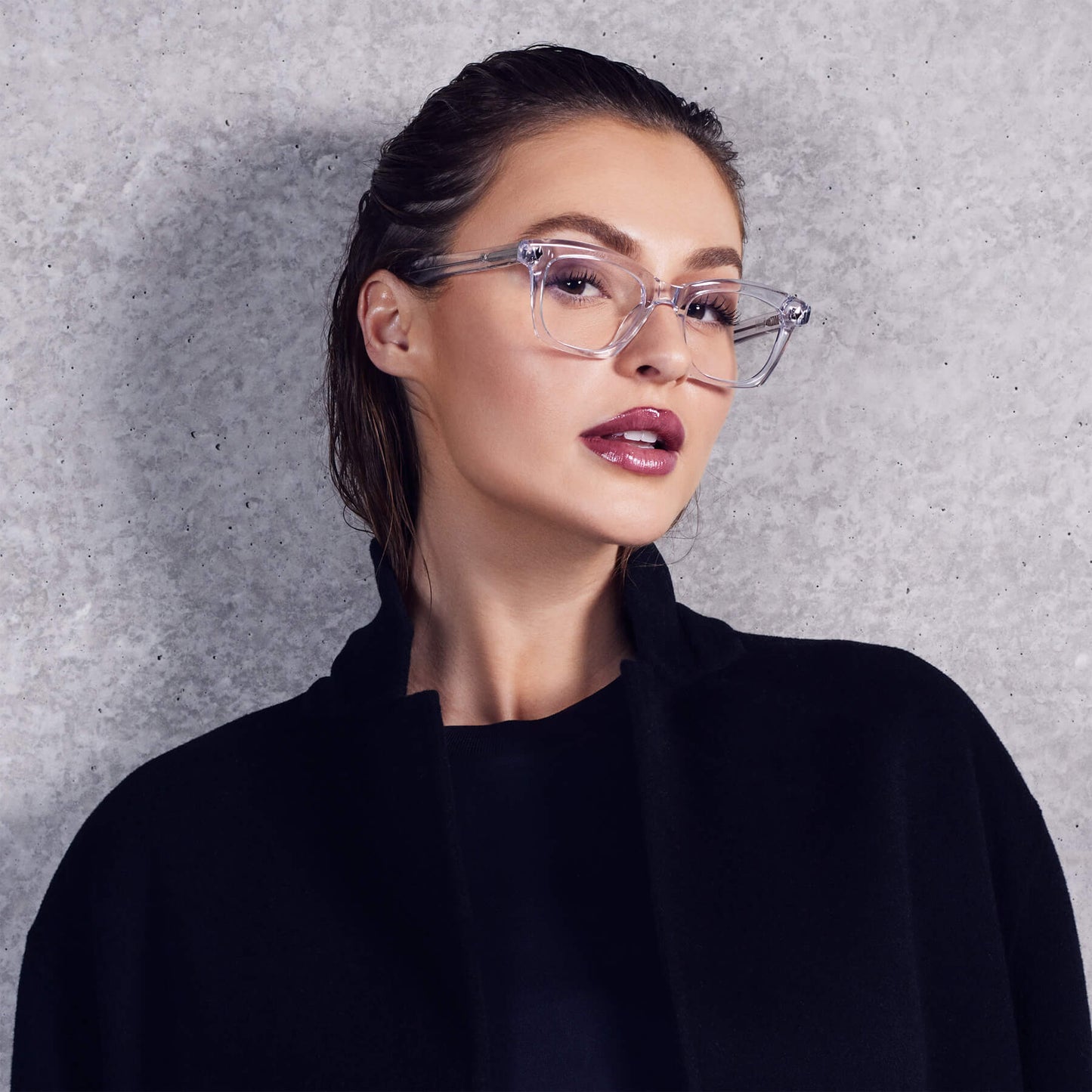 Valley Eyewear Hutch Crystal w. Silver Metal Trim Clear 48