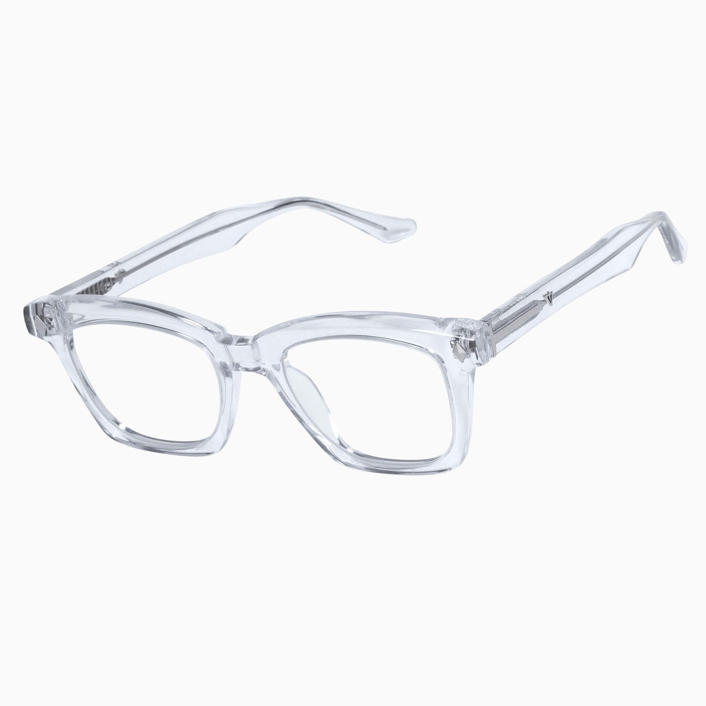 Valley Eyewear Hutch Crystal w. Silver Metal Trim Clear 48