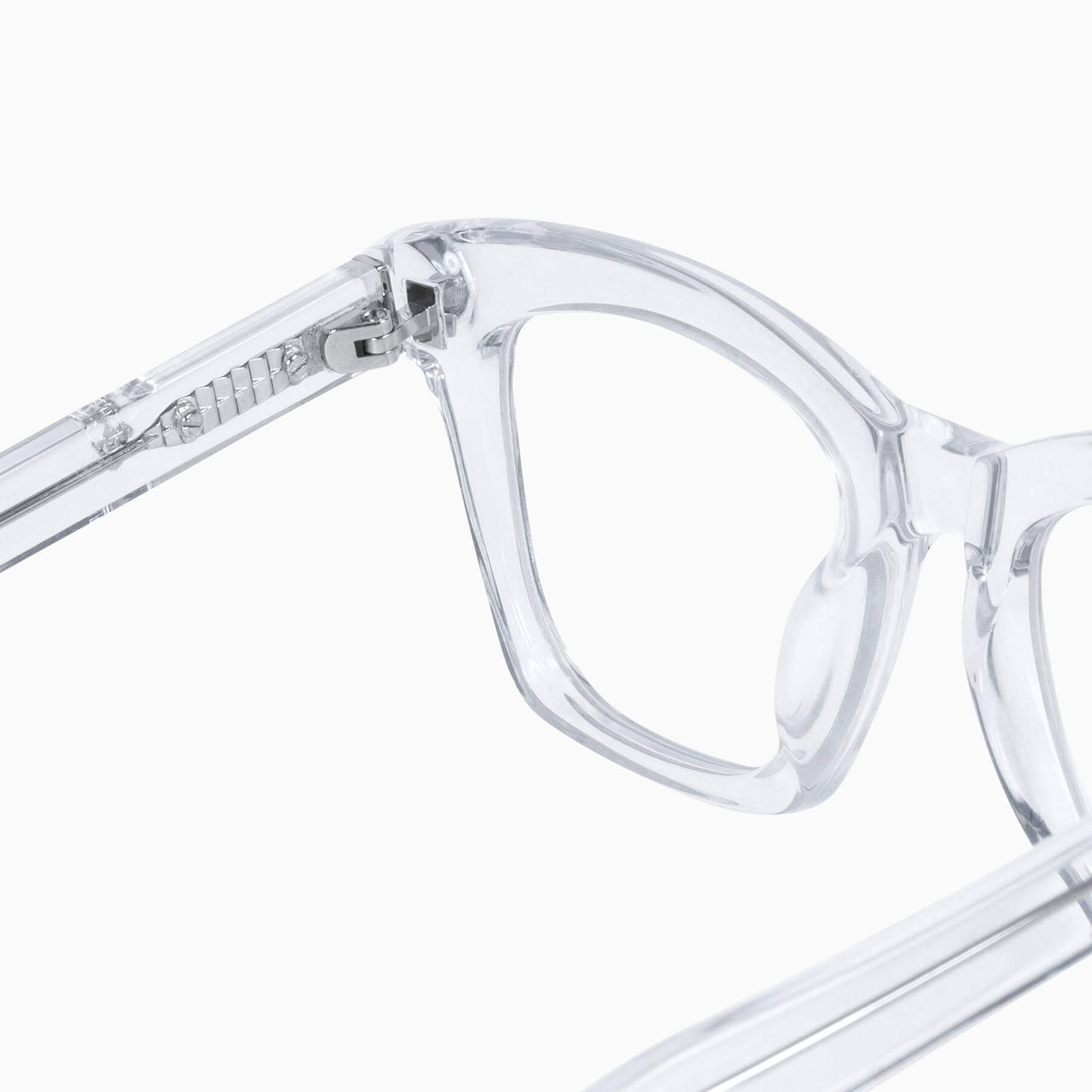 Valley Eyewear Hutch Crystal w. Silver Metal Trim Clear 48