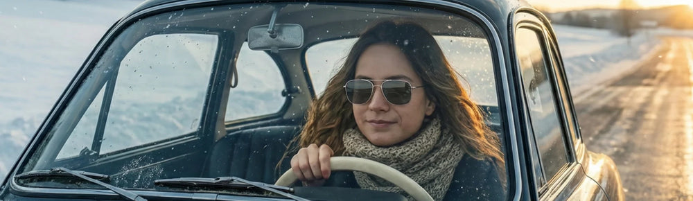 Gafas para Conducir en Invierno: Sol Bajo y Pavimento Mojado