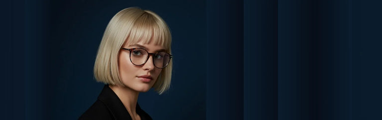 Tres estilos de moda para llevar flequillo con gafas