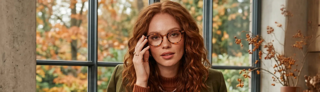 Descubre las gafas ideales para cabello pelirrojo (Auburn): tonos otoñales y armonía