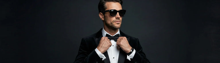 Gafas para Eventos de Etiqueta: Smoking y Monturas Negras