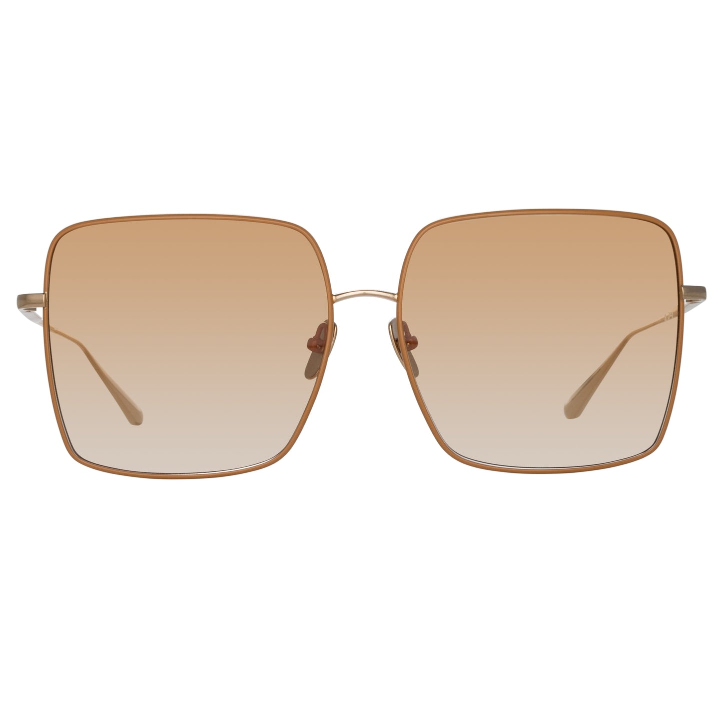 Linda Farrow Hina Square Sunglasses in Tobacco C2 66