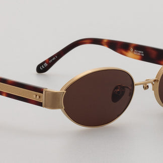 Linda Farrow Sadie Sunglasses in Light Gold C3 53
