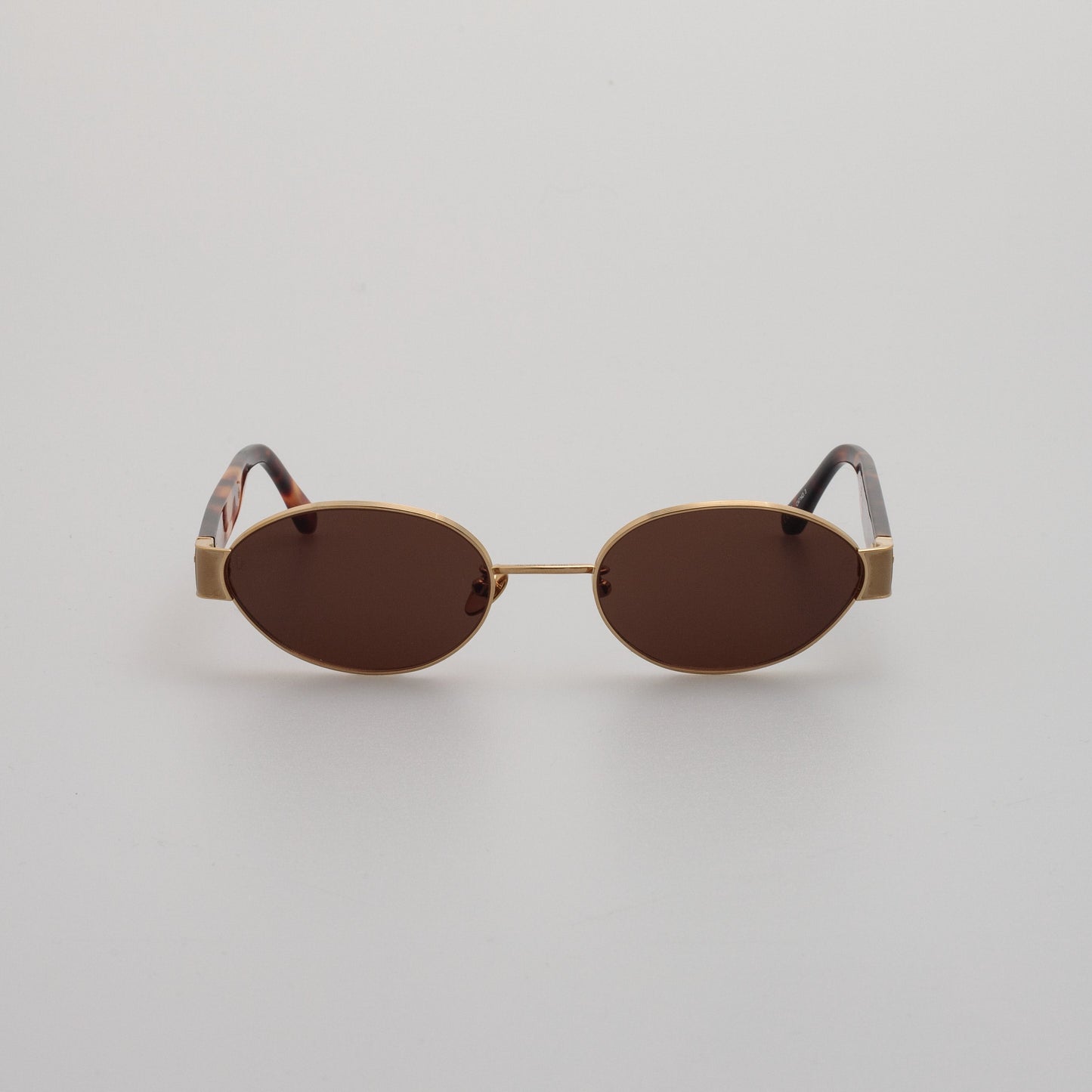 Linda Farrow Sadie Sunglasses in Light Gold C3 53