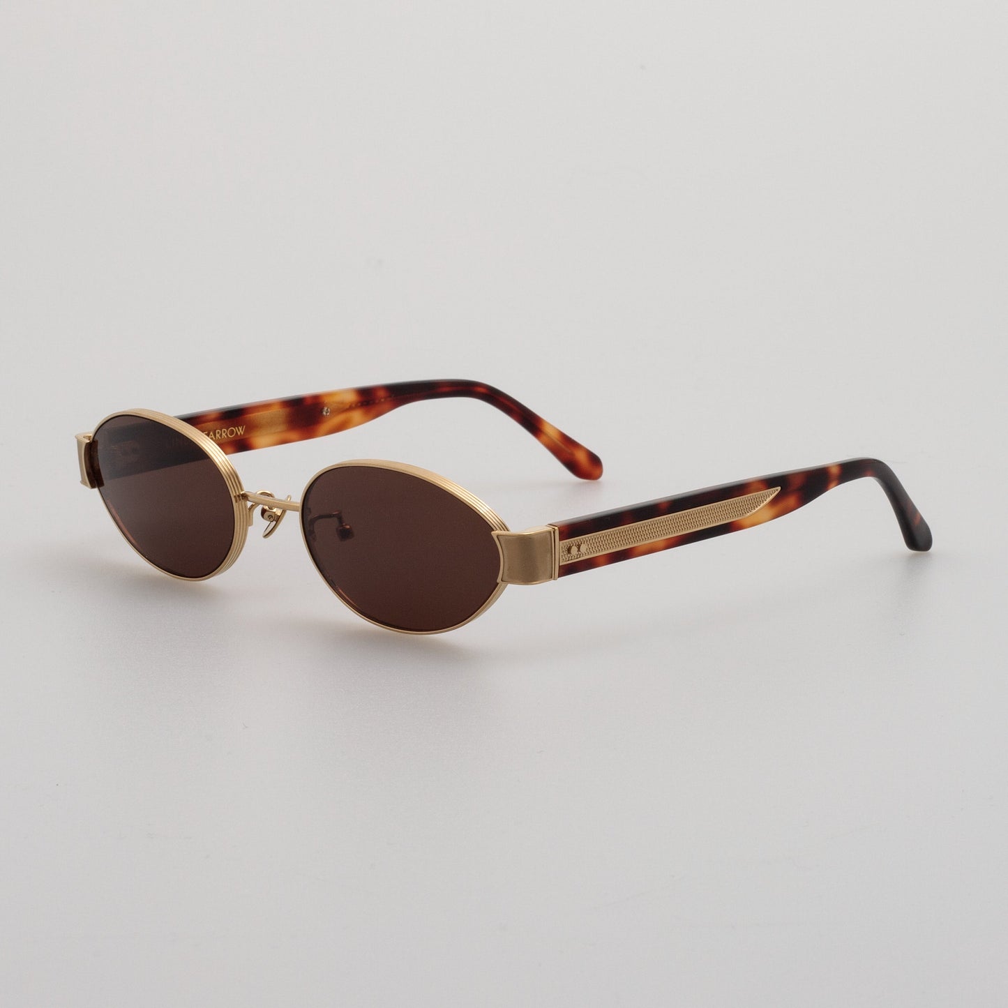 Linda Farrow Sadie Sunglasses in Light Gold C3 53