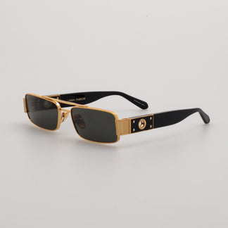 Linda Farrow Joey Sunglasses in Yellow Gold C1 61