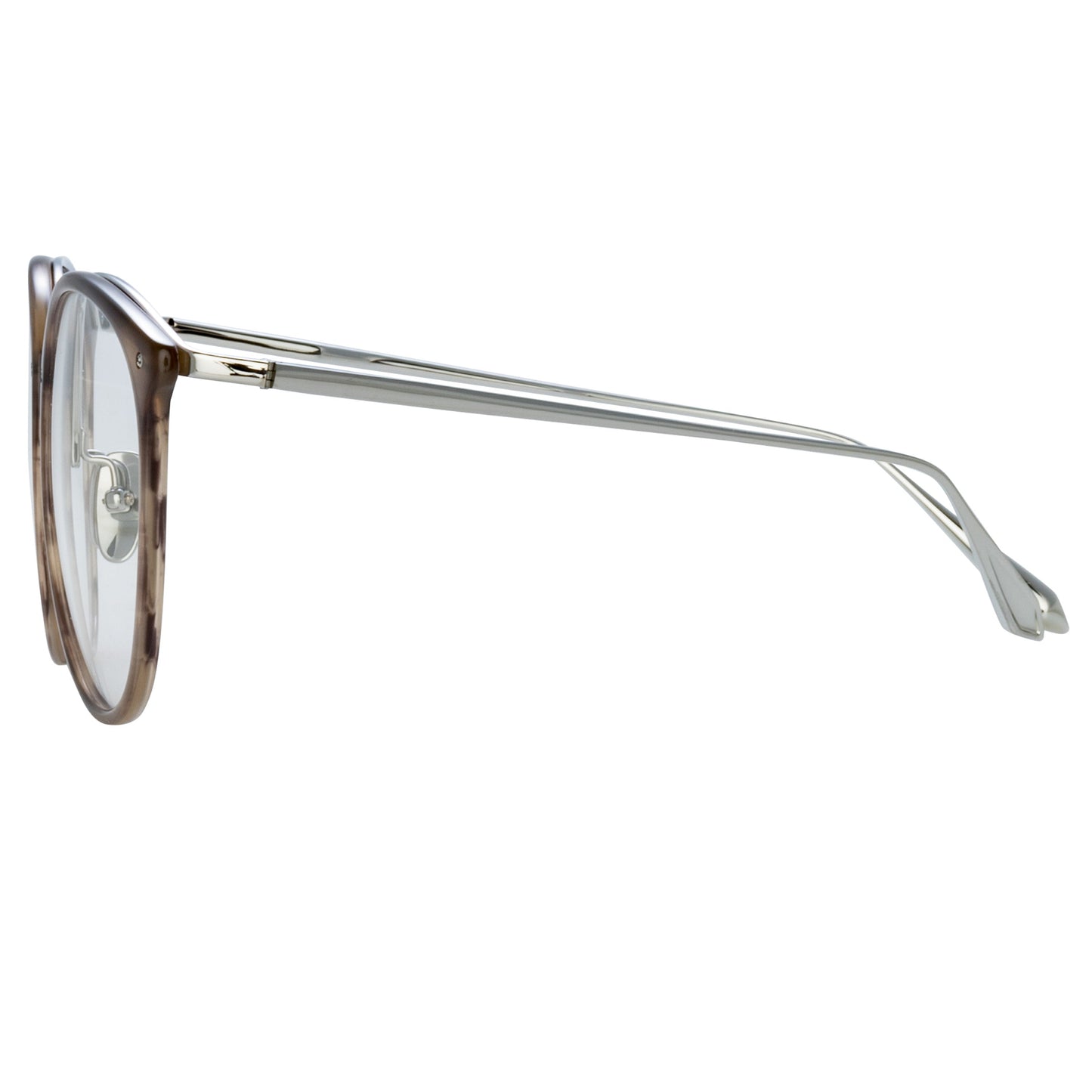 Linda Farrow Kings Optical Frame in Grey Horn  58