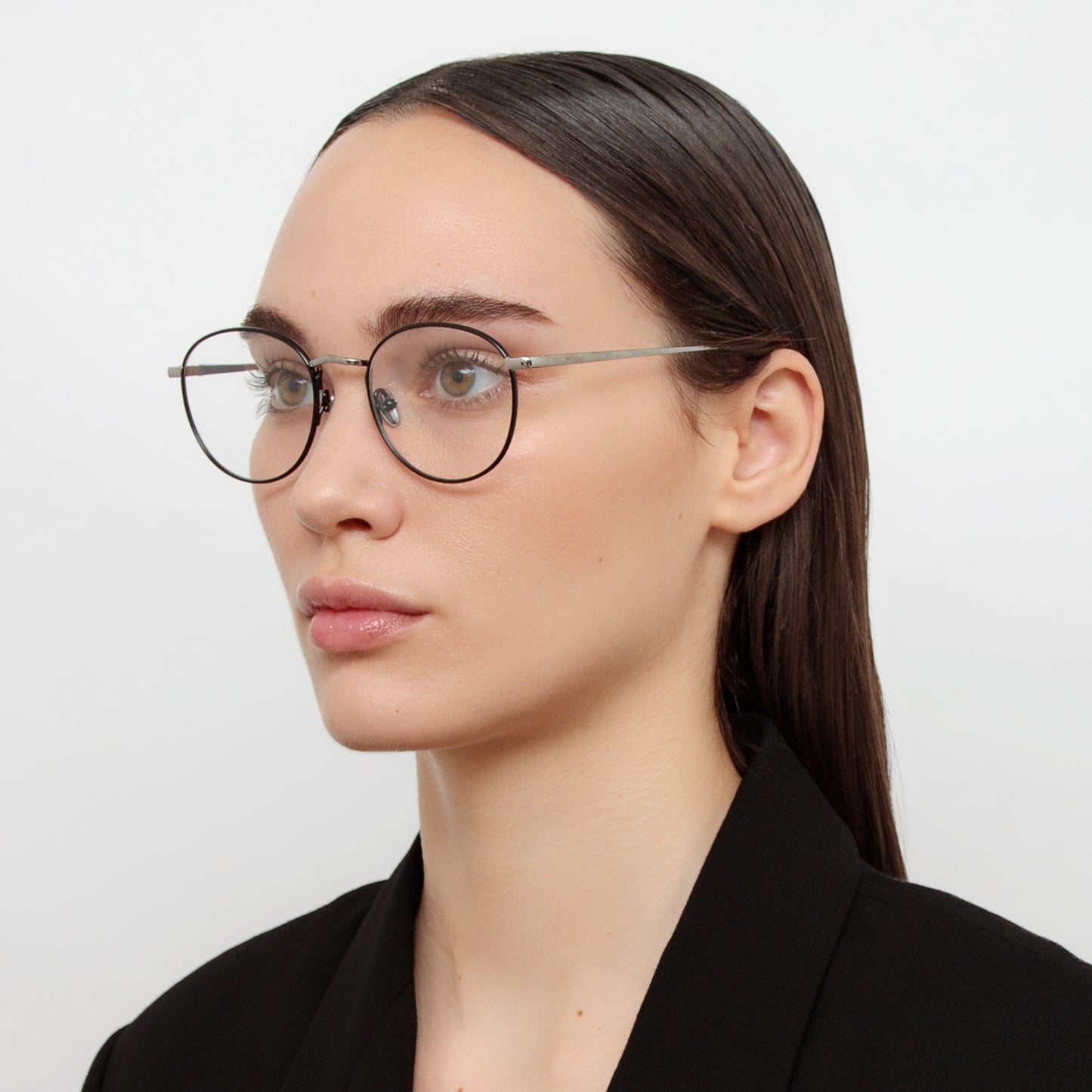 Linda Farrow Harrison Optical Frame in Black and White Gold  51